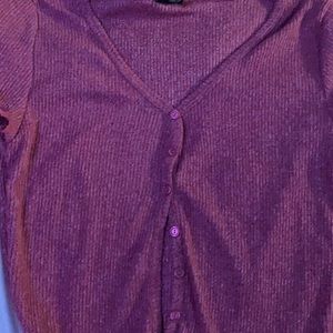 Pink button up top super comfy